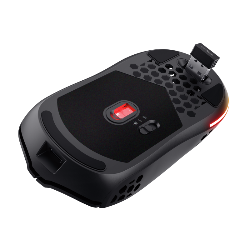 Trust GXT 929 Helox Rato Gaming RGB Sem Fios RF Wireless 4800 DPI Ótico 6 Botões Preto - 25307 - 8713439253078