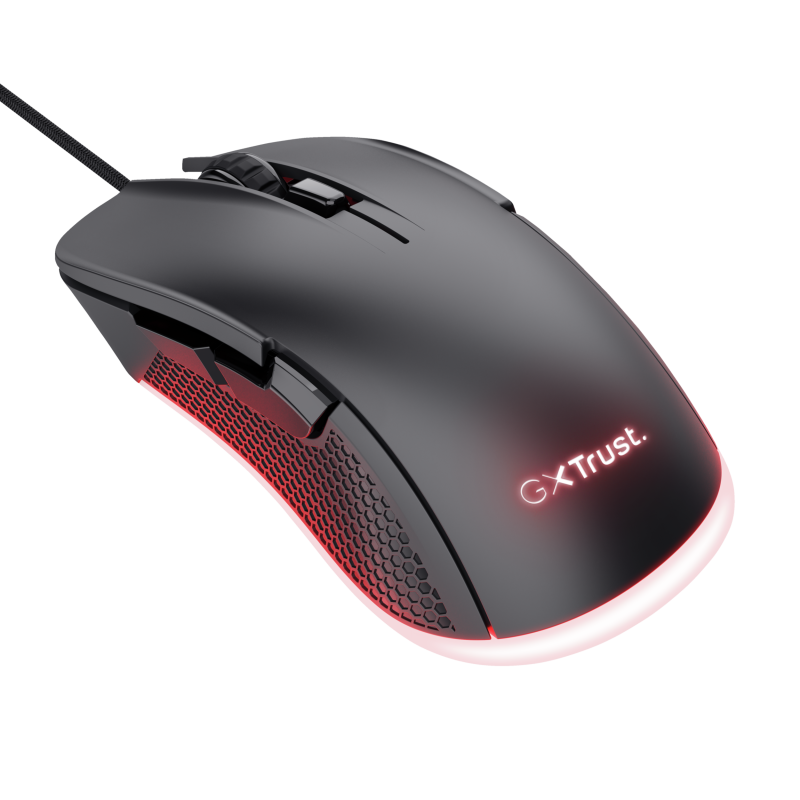 Trust GXT 922 YBAR Rato Gaming RGB Com Fios USB 7200 DPI Ótico 6 Botões Preto - 24729 - 8713439247299
