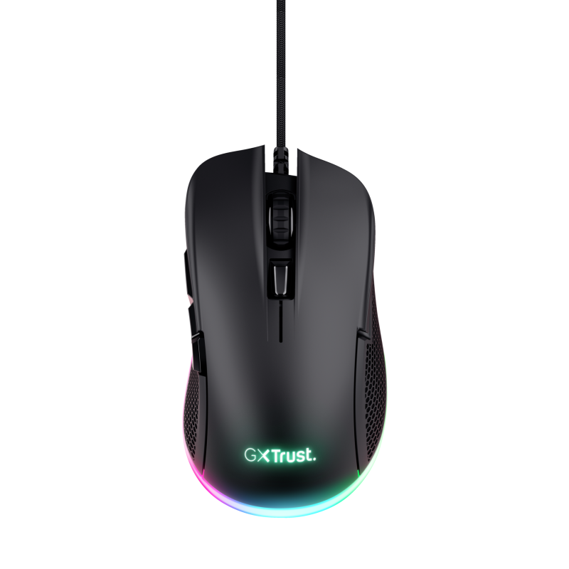 Trust GXT 922 YBAR Rato Gaming RGB Com Fios USB 7200 DPI Ótico 6 Botões Preto - 24729 - 8713439247299