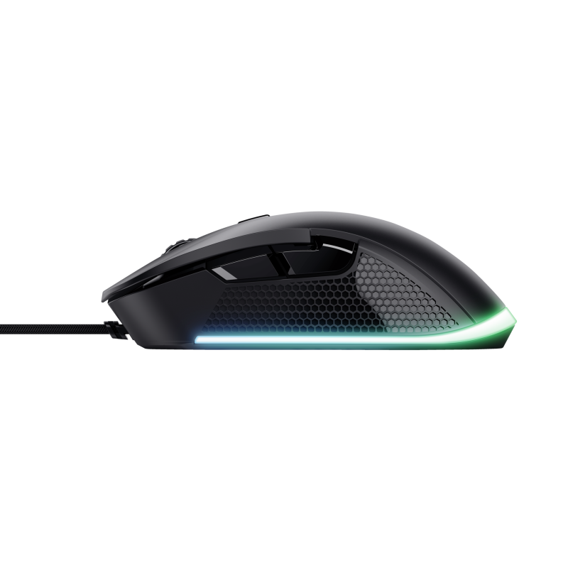 Trust GXT 922 YBAR Rato Gaming RGB Com Fios USB 7200 DPI Ótico 6 Botões Preto - 24729 - 8713439247299