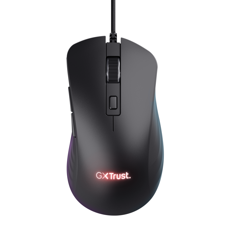 Trust GXT 924 YBAR+ Rato Gaming RGB Com Fios USB 25600 DPI Ótico 6 Botões Preto - 24890 - 8713439248906