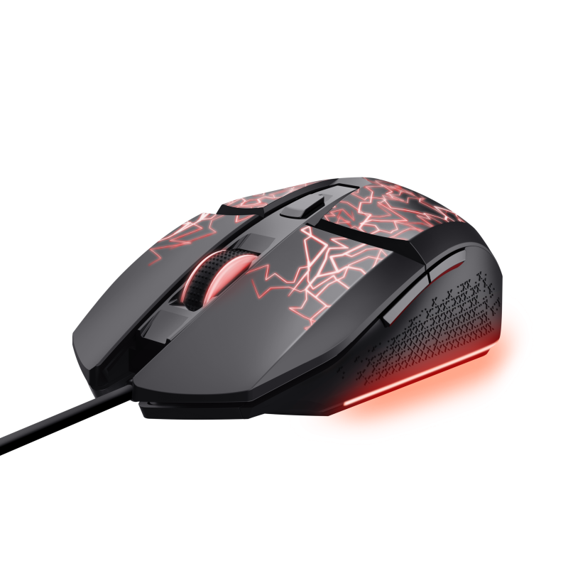 Trust GXT 113 Felox Rato Gaming RGB Com Fios USB 6400 DPI Ótico 6 Botões Preto - 25749 - 8713439257496
