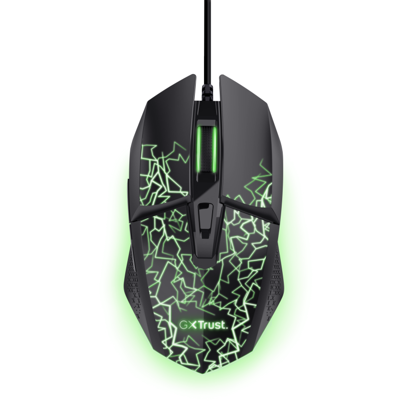 Trust GXT 113 Felox Rato Gaming RGB Com Fios USB 6400 DPI Ótico 6 Botões Preto - 25749 - 8713439257496