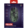 Trust GXT 113 Felox Rato Gaming RGB Com Fios USB 6400 DPI Ótico 6 Botões Preto - 25749 - 8713439257496