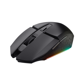Trust GXT 110 Felox Rato Gaming RGB Sem Fios RF Wireless Ambidestro 4800 DPI Ótico 6 Botões Preto - 25037 - 8713439250374