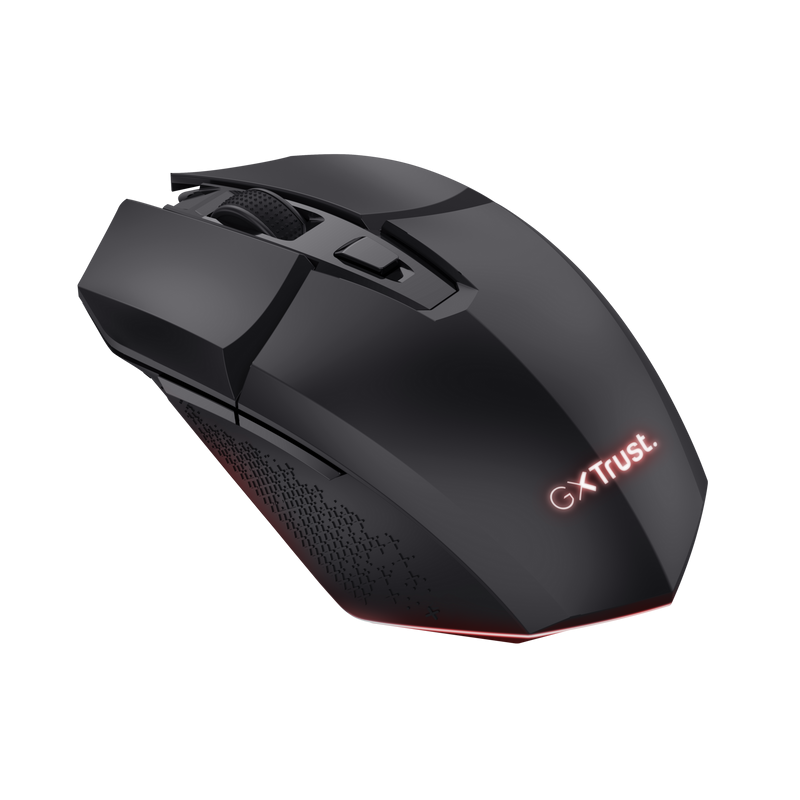 Trust GXT 110 Felox Rato Gaming RGB Sem Fios RF Wireless Ambidestro 4800 DPI Ótico 6 Botões Preto - 25037 - 8713439250374