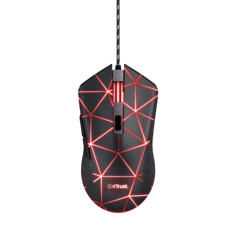 Trust GXT 133 Locx Rato Gaming RGB Com Fios USB 4000 DPI Ótico 6 Botões Preto - 22988 - 8713439229882