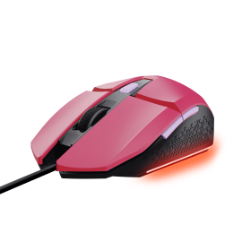 Trust GXT 109 Felox Rato Gaming RGB Com Fios USB Ambidestro 6400 DPI Ótico 6 Botões Rosa - 25068 - 8713439250688