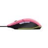 Trust GXT 109 Felox Rato Gaming RGB Com Fios USB Ambidestro 6400 DPI Ótico 6 Botões Rosa - 25068 - 8713439250688