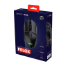 Trust GXT 109 Felox Rato Gaming RGB Com Fios USB 6400 DPI Ótico 6 Botões Preto - 25036 - 8713439250367