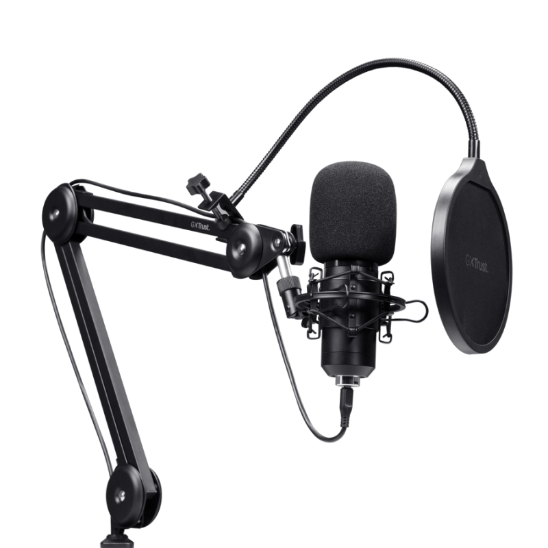 Trust GXT 270 Emita II+ Microfone de Podcast Com Fios USB Preto - 25770 - 8713439257700