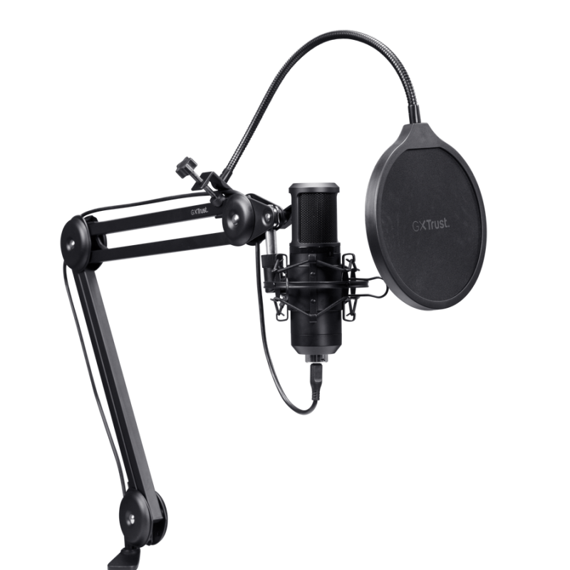 Trust GXT 270 Emita II+ Microfone de Podcast Com Fios USB Preto - 25770 - 8713439257700