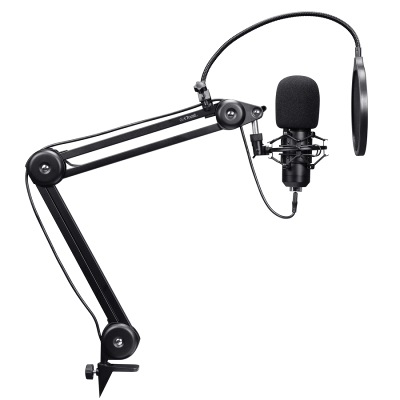 Trust GXT 270 Emita II+ Microfone de Podcast Com Fios USB Preto - 25770 - 8713439257700