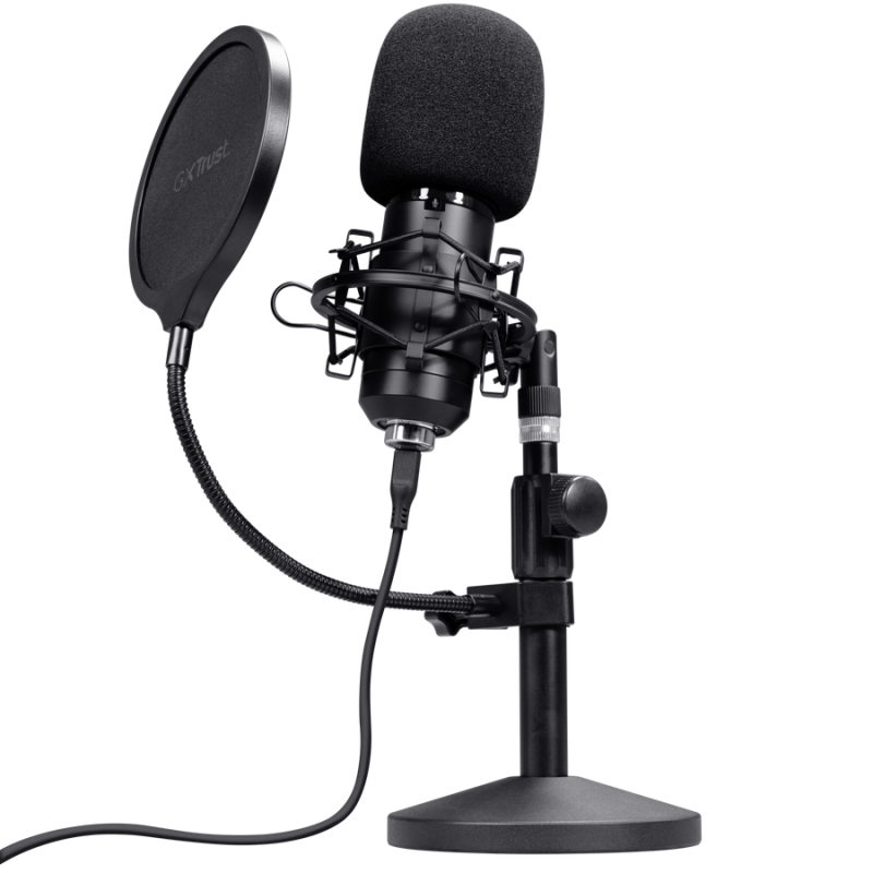 Trust GXT 269 Emita II Microfone de Estúdio Com Fios USB Preto - 25769 - 8713439257694