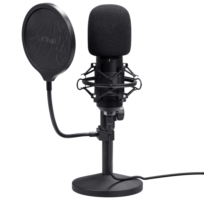 Trust GXT 269 Emita II Microfone de Estúdio Com Fios USB Preto - 25769 - 8713439257694
