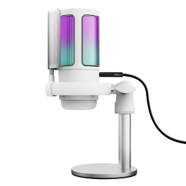 Trust GXT 238W Auron Microfone de Podcast Com Fios USB Cinzento, Branco - 26082 - 8713439260823
