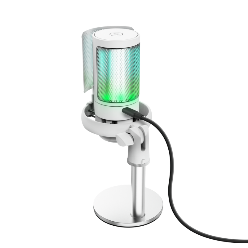 Trust GXT 238W Auron Microfone de Podcast Com Fios USB Cinzento, Branco - 26082 - 8713439260823
