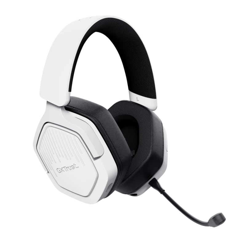 Trust GXT 493PS Carus Headset Gaming Auscultadores com Microfone Com Fios Jack 3.5mm e Sem Fios Bluetooth Branco - 25747 - 8713439257472