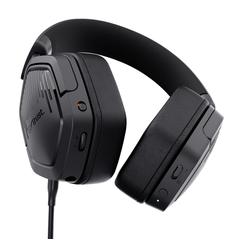 Trust GXT 493PS Carus Headset Gaming Auscultadores com Microfone Com Fios Jack 3.5mm e Sem Fios Bluetooth Preto - 25746 - 8713439257465