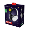 Trust GXT 491W Fayzo Headset Gaming Auscultadores com Microfone Com Fios Jack 3.5mm e Sem Fios Bluetooth Preto, Branco - 25304 - 8713439253047