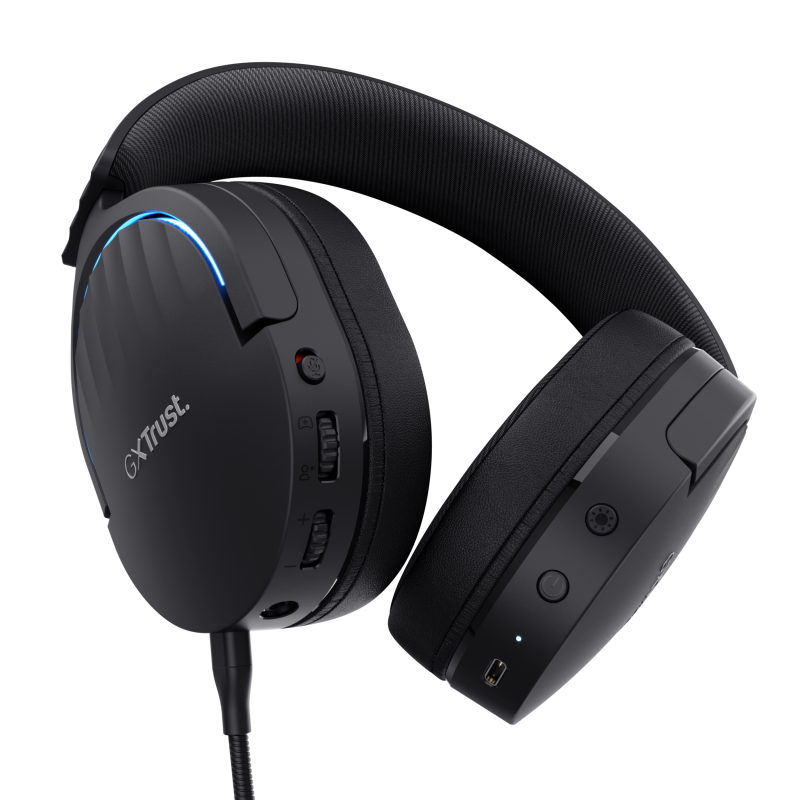 Trust GXT 491 Fayzo Headset Gaming Auscultadores com Microfone Com Fios USB e Sem Fios Bluetooth Preto - 24901 - 8713439249019