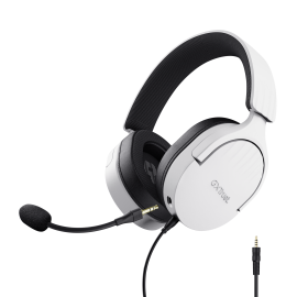 Trust GXT 489 Fayzo Headset Gaming Auscultadores com Microfone Com Fios Jack 3.5mm Preto, Branco - 25210 - 8713439252101
