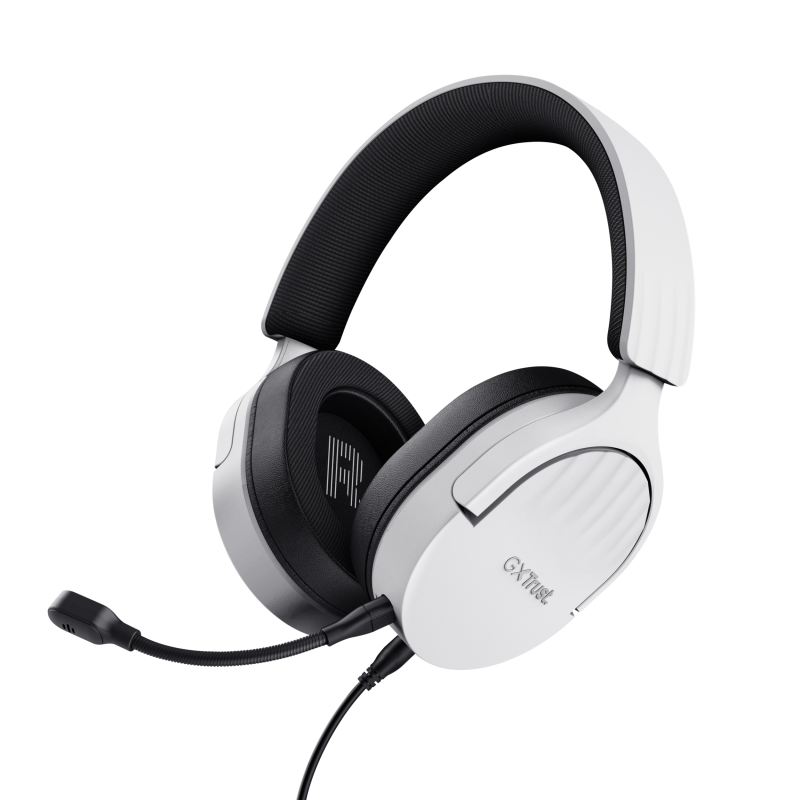 Trust GXT 489 Fayzo Headset Gaming Auscultadores com Microfone Com Fios Jack 3.5mm Preto, Branco - 25210 - 8713439252101