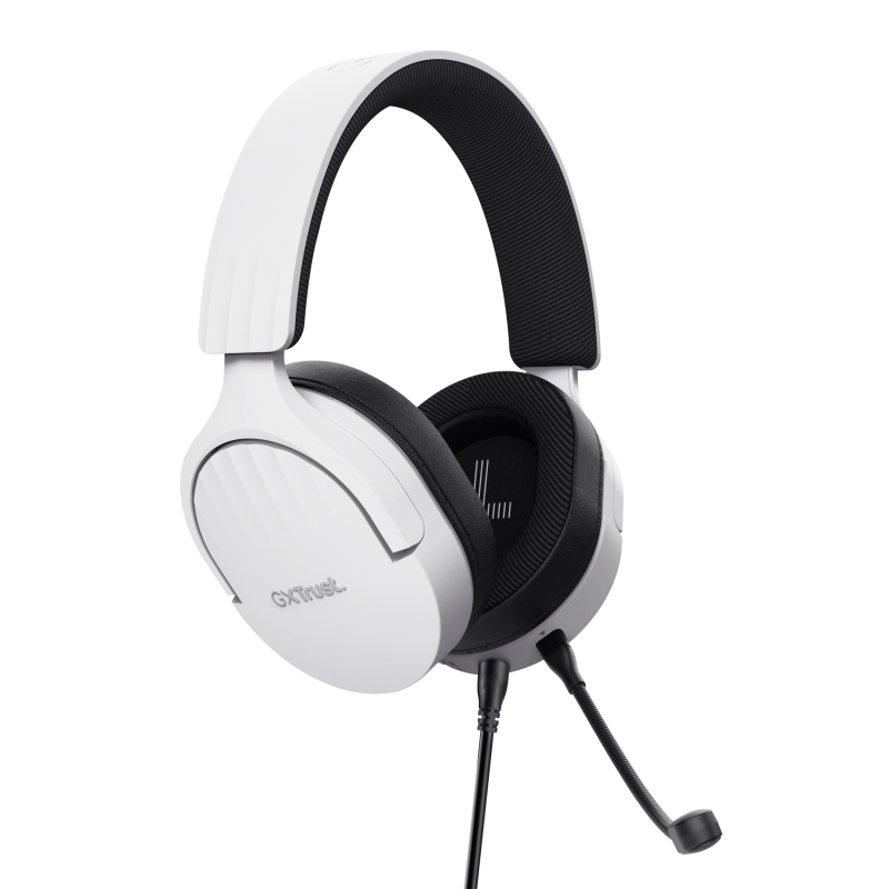 Trust GXT 489 Fayzo Headset Gaming Auscultadores com Microfone Com Fios Jack 3.5mm Preto, Branco - 25210 - 8713439252101