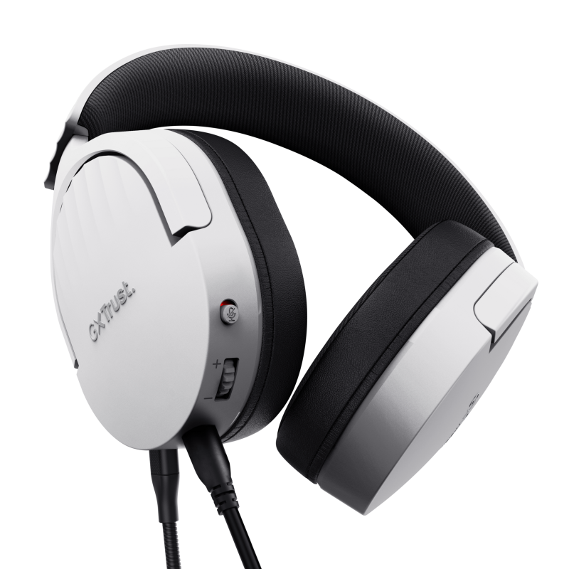Trust GXT 489 Fayzo Headset Gaming Auscultadores com Microfone Com Fios Jack 3.5mm Preto, Branco - 25210 - 8713439252101