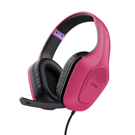 Trust GXT 415 Zirox Headset Gaming Auscultadores com Microfone Com Fios Jack 3.5mm Rosa - 24992 - 8713439249927
