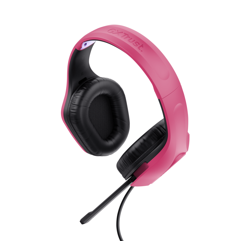 Trust GXT 415 Zirox Headset Gaming Auscultadores com Microfone Com Fios Jack 3.5mm Rosa - 24992 - 8713439249927