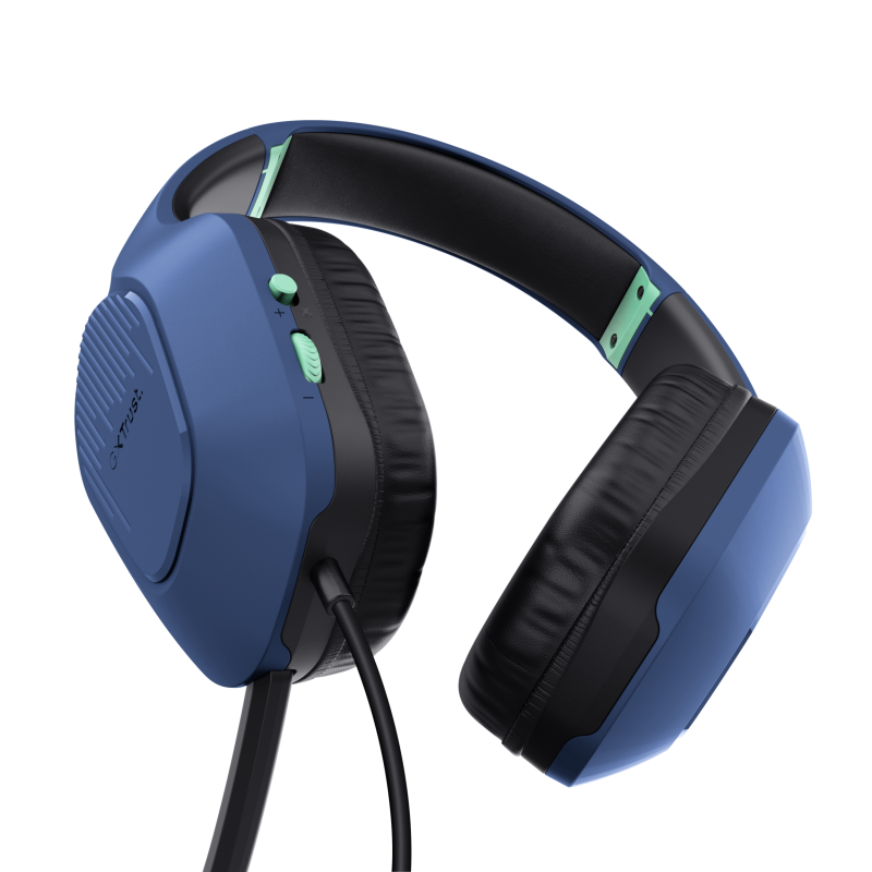 Trust GXT 415 Zirox Headset Gaming Auscultadores com Microfone Com Fios Jack 3.5mm Azul - 24991 - 8713439249910