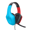 Trust GXT 416S Zirox Headset Gaming Auscultadores com Microfone Com Fios Jack 3.5mm Preto, Ciano, Vermelho - 25423 - 8713439254235