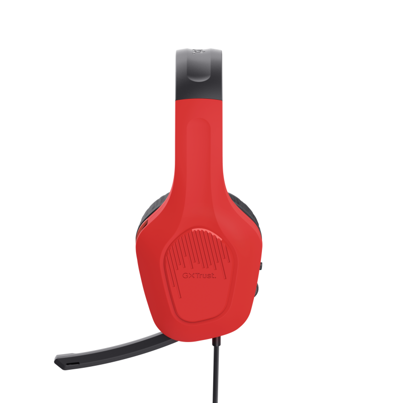 Trust GXT 416S Zirox Headset Gaming Auscultadores com Microfone Com Fios Jack 3.5mm Preto, Ciano, Vermelho - 25423 - 8713439254235