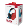 Trust GXT 416S Zirox Headset Gaming Auscultadores com Microfone Com Fios Jack 3.5mm Preto, Ciano, Vermelho - 25423 - 8713439254235