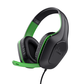 Trust GXT 415 Zirox Headset Gaming Auscultadores com Microfone Com Fios Jack 3.5mm Preto, Verde - 24994 - 8713439249941