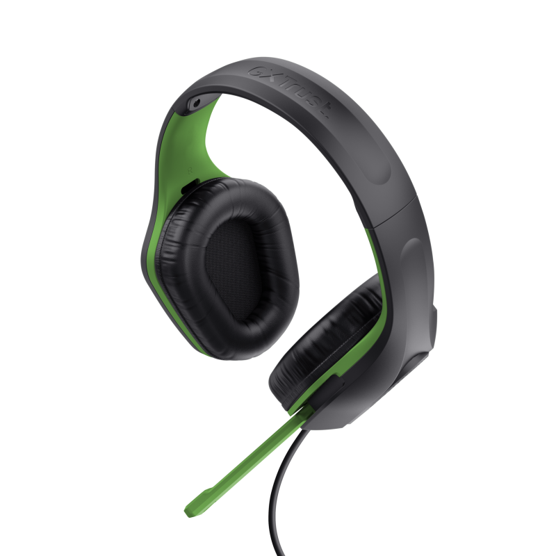Trust GXT 415 Zirox Headset Gaming Auscultadores com Microfone Com Fios Jack 3.5mm Preto, Verde - 24994 - 8713439249941