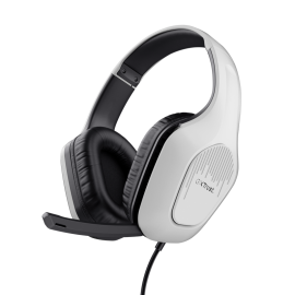 Trust GXT 415 Zirox Headset Gaming Auscultadores com Microfone Com Fios Jack 3.5mm Preto, Branco - 24993 - 8713439249934