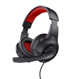 Trust Headset Gaming Auscultadores com Microfone Com Fios Jack 3.5mm Preto, Vermelho - 24785 - 8713439247855