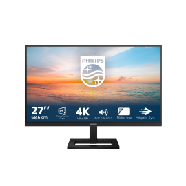 Philips 1000 series 27E1N1800AE LED Monitor Profissional Plano, 68,6 cm (27"), 3840 x 2160 pixels 4K Ultra HD, 60Hz, HDMI, DisplayPort, Ajuste de Altura, Altifalantes Integrados, Preto - 27E1N1800AE/00 - 8712581805777