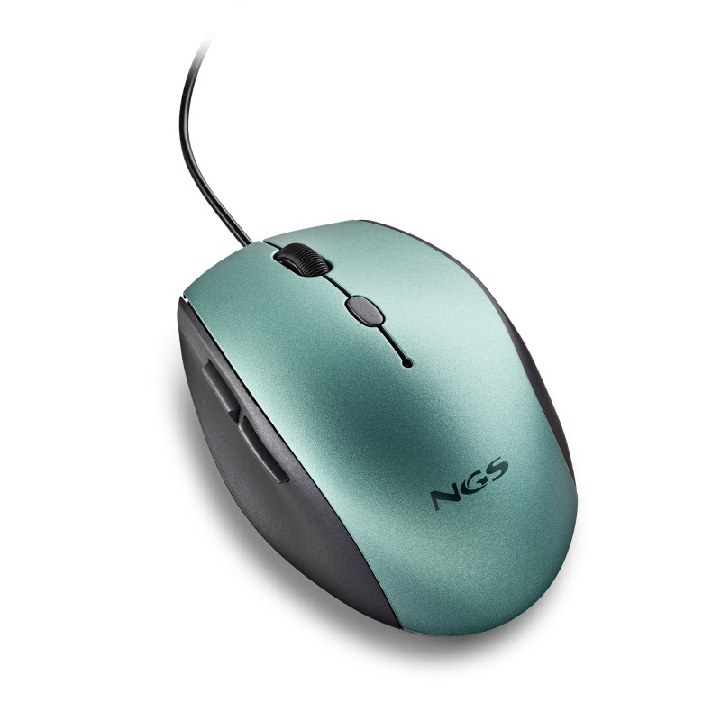 NGS MOTH ICE Rato Com Fios USB 1600 DPI Ótico 5 Botões Azul, Verde Gelo - MOTHICE - 8435430623390