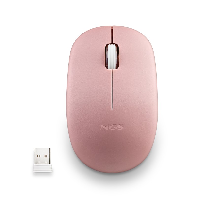 NGS FOG PRO Rato Sem Fios RF Wireless Ambidestro 1000 DPI Ótico 2 Botões Rosa - FOGPROPINK - 8435430624915