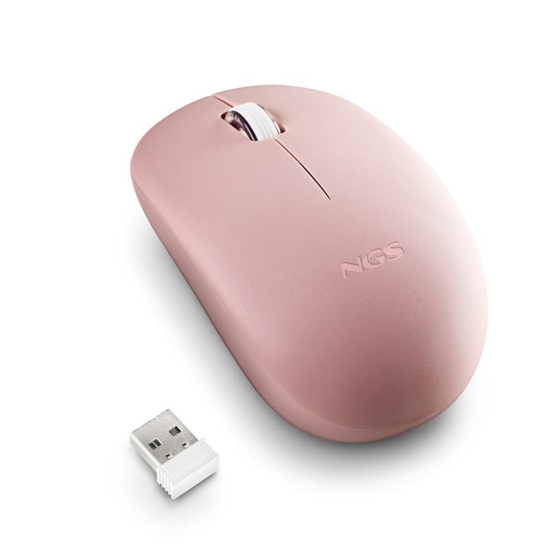 NGS FOG PRO Rato Sem Fios RF Wireless Ambidestro 1000 DPI Ótico 2 Botões Rosa - FOGPROPINK - 8435430624915