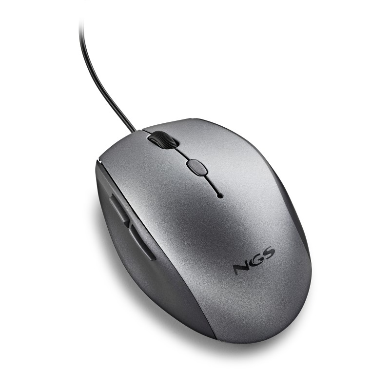 NGS MOTH GRAY Rato Com Fios USB 1600 DPI Ótico 5 Botões Cinzento - MOTHGRAY - 8435430623352