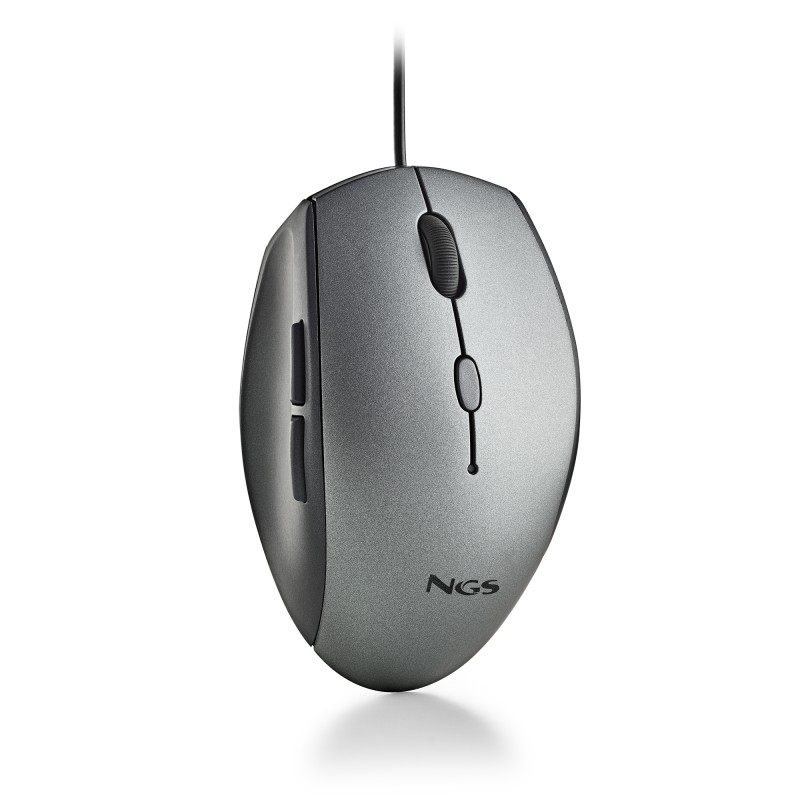 NGS MOTH GRAY Rato Com Fios USB 1600 DPI Ótico 5 Botões Cinzento - MOTHGRAY - 8435430623352
