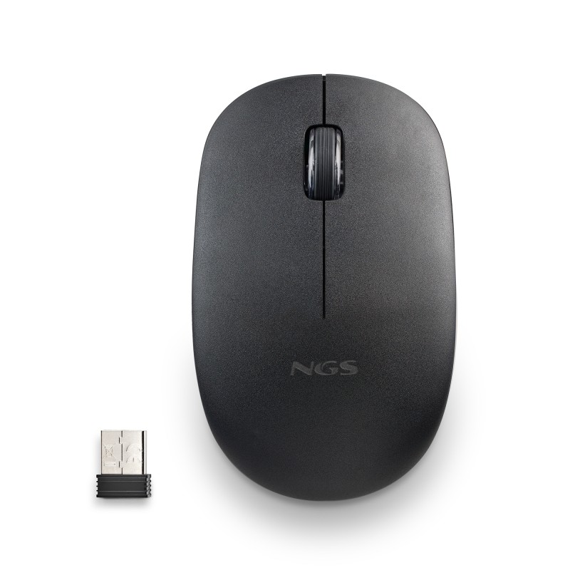 NGS FOG PRO Rato Sem Fios RF Wireless Ambidestro 1000 DPI Ótico 2 Botões Preto - FOGPROBLACK - 8435430624878