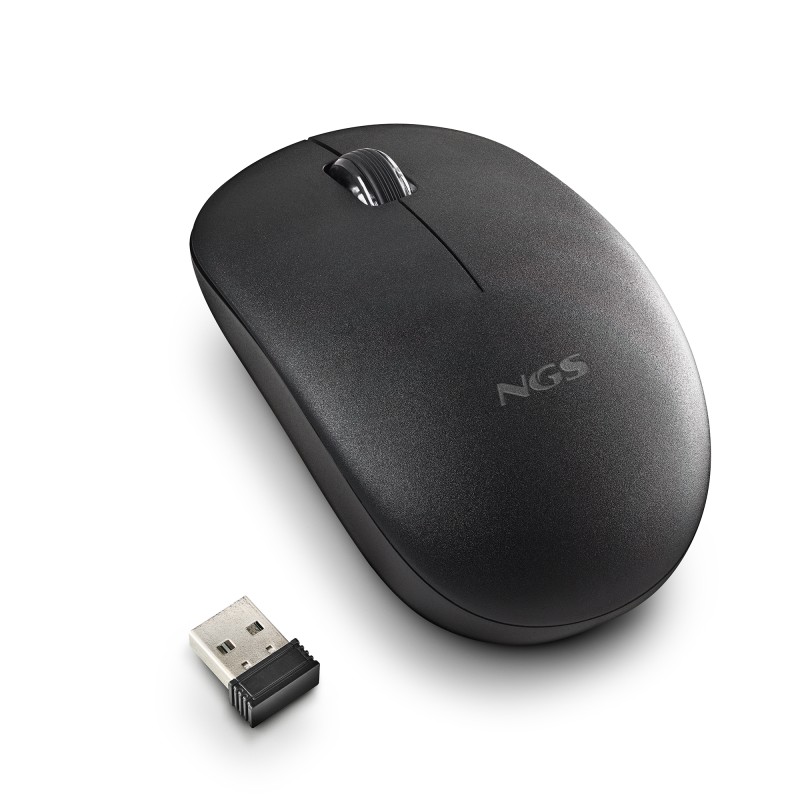 NGS FOG PRO Rato Sem Fios RF Wireless Ambidestro 1000 DPI Ótico 2 Botões Preto - FOGPROBLACK - 8435430624878
