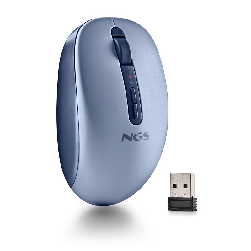 NGS FOG DUAL Rato Sem Fios RF/Bluetooth Universal Ambidestro 1600 DPI Ótico 5 Botões Azul - FOGDUALBLUE - 8435430628579