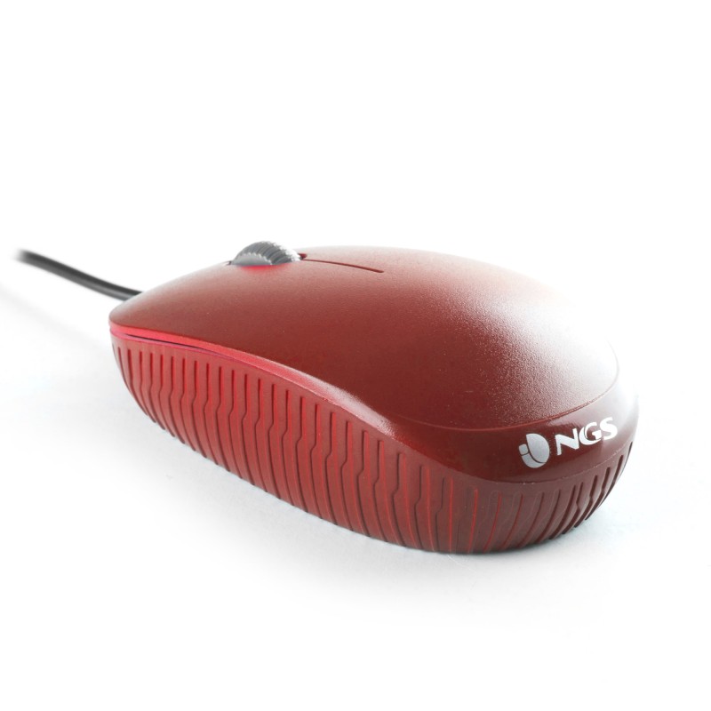 NGS Flame Rato Com Fios USB 1000 DPI Ótico 2 Botões Vermelho - FLAMERED - 8435430606195
