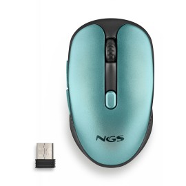 NGS EVO RUST Rato Sem Fios RF Wireless 1600 DPI Ótico 5 Botões Azul, Verde Gelo - EVORUSTICE - 8435430621679